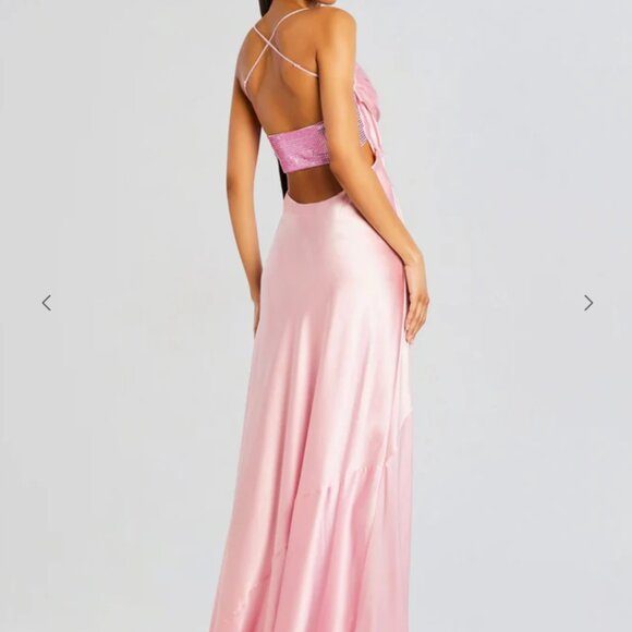 Revolve Retrofete Emery Embellished Silk Dress Size XS - New with Tags - Picture 4 of 7